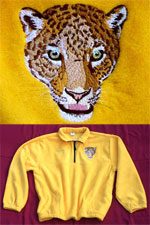 Jaguar High Definition Portrait #1 Embroidered Fleece Pullover