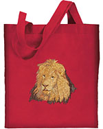 Lion HD Portrait #1 Embroidered Tote Bag #1