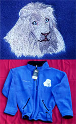 Lion High Definition Portrait #2 - White Lion Fleece Pullover