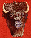 Bison High Definition Embroidery Portrait #1 on Canvas 9X12