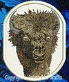 Bison HD Portrait #1 10" Double Extra Large Embroidery Patch