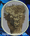 Bison HD Portrait #1 10" Double Extra Large Embroidery Patch