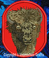 Bison HD Portrait #1 - 4" Medium Size Embroidery Patch