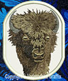 Bison HD Portrait #1 - 8" Extra Large Embroidery Patch