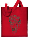 Bison Portrait #1 Buffalo Embroidered Tote Bag #1