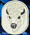Bison Portrait #2 - 3" Small Embroidery Patch