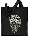 Bison Portrait #2 - White Buffalo - Embroidered Tote Bag #1