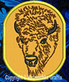 Bison Portrait #3 - 4" Medium Size Embroidery Patch