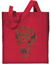 Bison Portrait #3 - Wild Buffalo - Embroidered Tote Bag #1