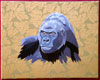 Gorilla High Definition Embroidery Portrait #1 on Canvas 9X12