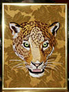 Jaguar High Definition Embroidery Portrait #1 on Canvas 9X12