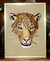 Jaguar High Definition Embroidery Portrait #1 on Canvas 9X12