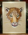 Jaguar High Definition Embroidery Portrait #1 on Canvas 9X12 - Click Image to Close