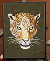 Jaguar High Definition Embroidery Portrait #1 on Canvas 9X12