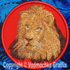 Lion HD Portrait #1 - 8" Extra Large Embroidery Patch