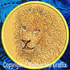 Lion HD Portrait #3 - 8" Extra Large Embroidery Patch