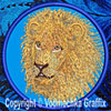 Lion HD Portrait #3 10" Double Extra Embroidery Patch