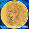 Lion HD Portrait #3 10" Double Extra Embroidery Patch