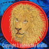 Lion HD Portrait #3 - 6" Large Embroidery Patch