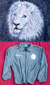 Lion High Definition Portrait #4 - White Lion Fleece Jacket