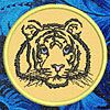 Tiger Portrait #1 - 3" Small Embroidery Patch