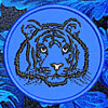 Tiger Portrait #1 - 4" Medium Size Embroidery Patch