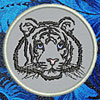 Tiger Portrait #1 - 4" Medium Size Embroidery Patch