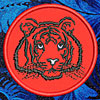 Tiger Portrait #1 - 3" Small Embroidery Patch