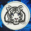 Tiger Portrait #1 - 4" Medium Size Embroidery Patch