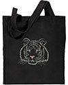 Tiger Portrait #1 Embroidered Tote Bag #1