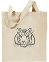 Tiger Portrait #1 Embroidered Tote Bag #1