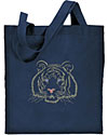 Tiger Portrait #1 Embroidered Tote Bag #1