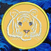 Tiger Portrait #2 - White Tiger 4" Medium Size Embroidery Patch