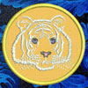 Tiger Portrait #2 - White Tiger 3" Small Embroidery Patch