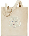 Tiger Portrait #2 - White Tiger Embroidered Tote Bag #1