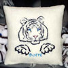 Tiger Portrait #3 Embroidered Pillow