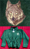 Wolf High Definition Portrait #1 Embroidered Fleece Pullover