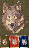 Wolf High Definition Embroidery Portrait #1 on Canvas 9X12