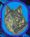 Wolf HD Portrait #1 10" Double Extra Large Embroidery Patch