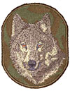 Wolf HD Portrait #1 - 4" Medium Size Embroidery Patch