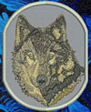 Wolf HD Portrait #1 - 8" Extra Large Embroidery Patch
