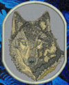 Wolf HD Portrait #1 - 6" Large Embroidery Patch