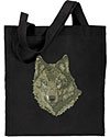 Wolf HD Portrait #1 Embroidered Tote Bag #1