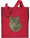 Wolf HD Portrait #1 Embroidered Tote Bag #1