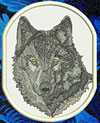 Wolf HD Portrait #2 10" Double Extra Large Embroidery Patch