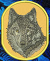 Wolf HD Portrait #2 - 8" Extra Large Embroidery Patch