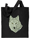 Wolf HD Portrait #2 Embroidered Tote Bag #1