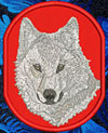 Wolf HD Portrait #3 - 8" Extra Large Embroidery Patch