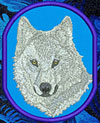 Wolf HD Portrait #3 10" Double Extra Large Embroidery Patch