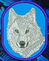 Wolf HD Portrait #3 - 4" Medium Size Embroidery Patch